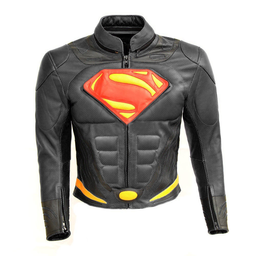 Superman Real Logo Black Leather Racing Jacket 2017 Men S On Luulla Superman Real Logo Black Leather Racing Jacket 2017 Men S